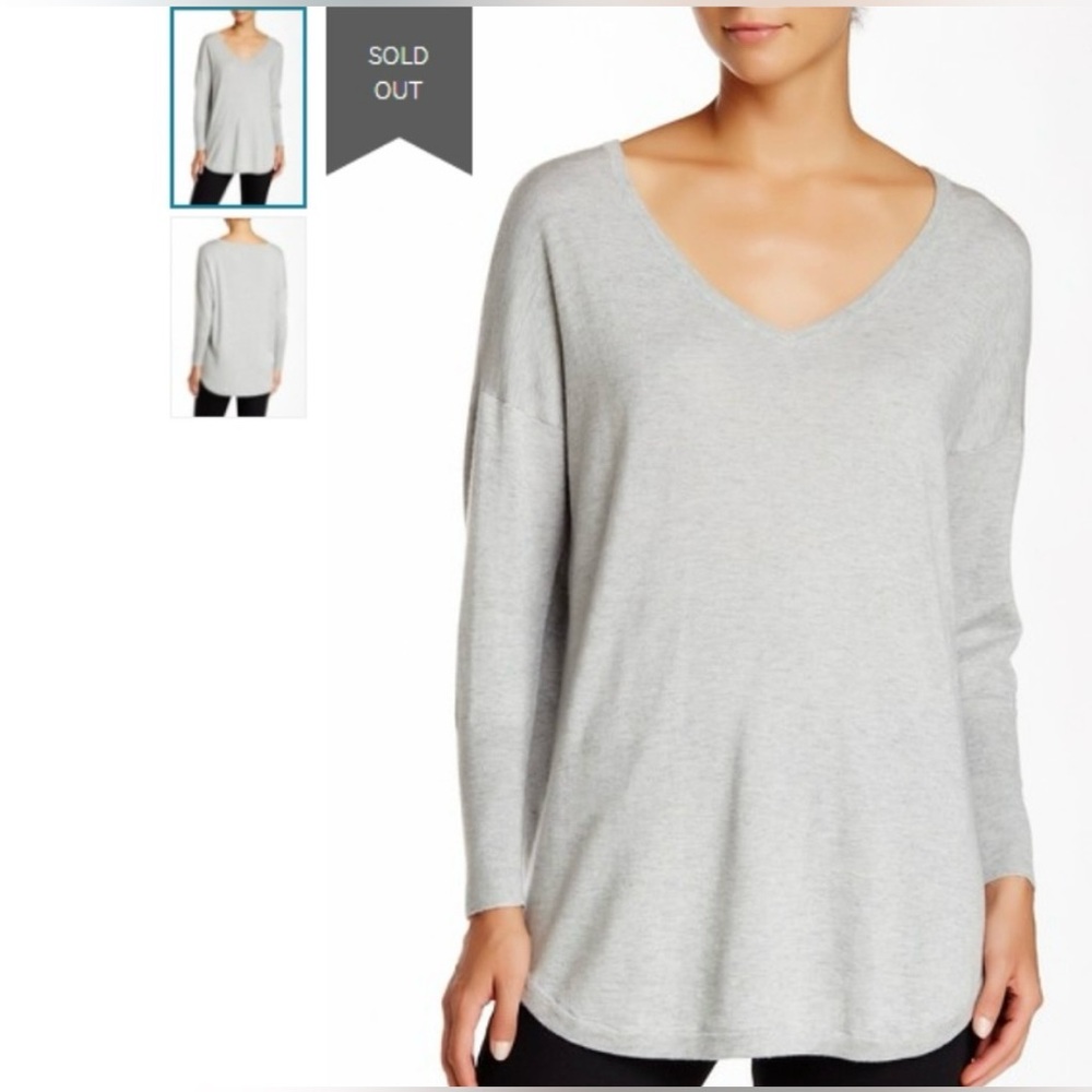 Joe Chyanne Cashmere Blend Heather Gray Sweater